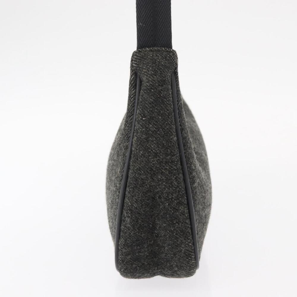 PRADA Sports Hand Bag Wool Gray Silver Auth 155944 - Picture 5 of 16